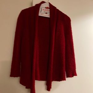 Deep red sweater
